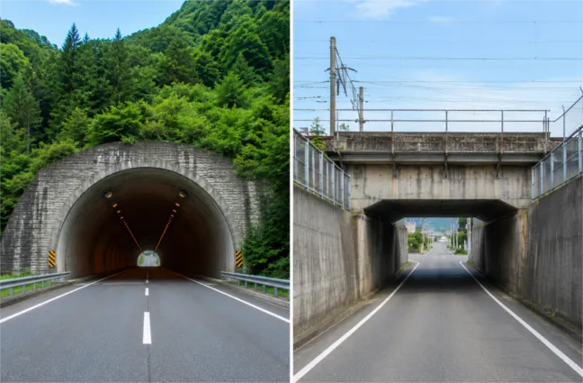 「トンネル」と「アンダーパス」の違いは？意味と使い分け